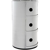 Componibili Metal Oppbevaring med 3 Rom Krom