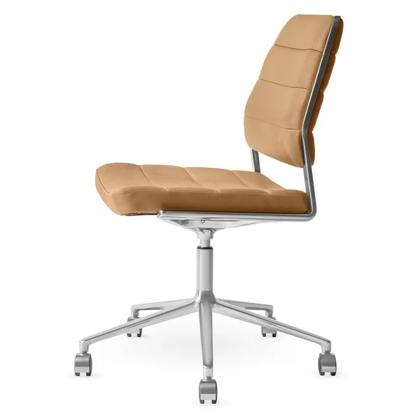 454+ Swivel Chair With wheels Camel Leather