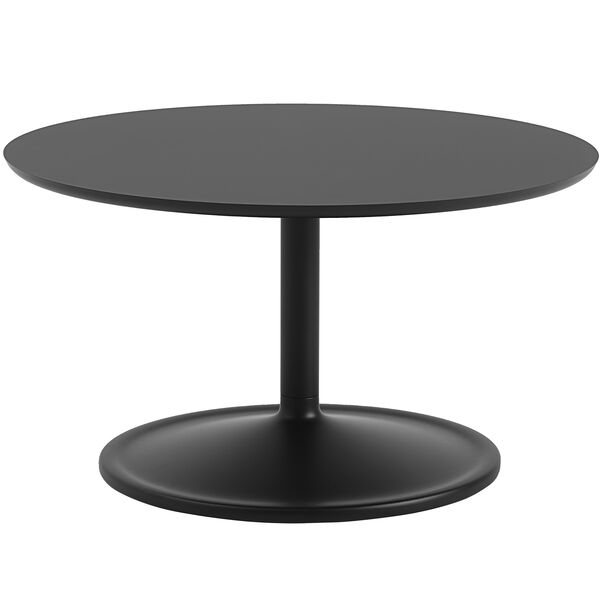 Soft Salongbord Ø75 cm Nanolaminat Sort