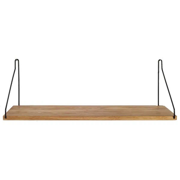 Single Hylle 20x60 cm Sort / Eik