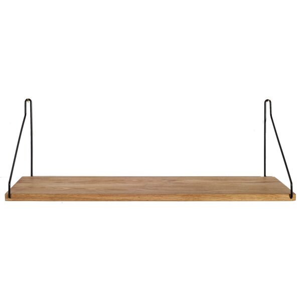 Single Hylle 20x60 cm Sort / Eik