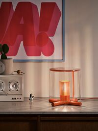 Fireplace Bordlampe Orange