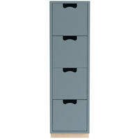 Snö J4 Chest Of Drawers Nordic Blue Base Oak