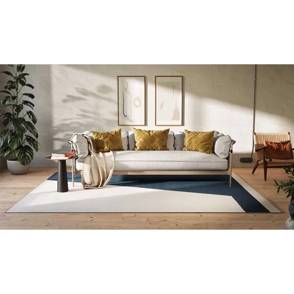 Una Traceable Rug 230x320 cm Dark Blue/Beige/Off White
