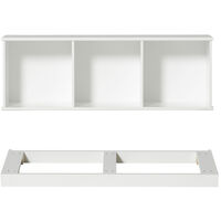 Wood Hyllenhet 3x1 Horisontal med Bas Vit