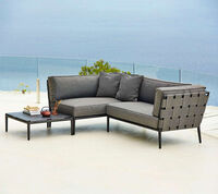Conic Sofabord 75x75 cm Lava Grey Aluminum