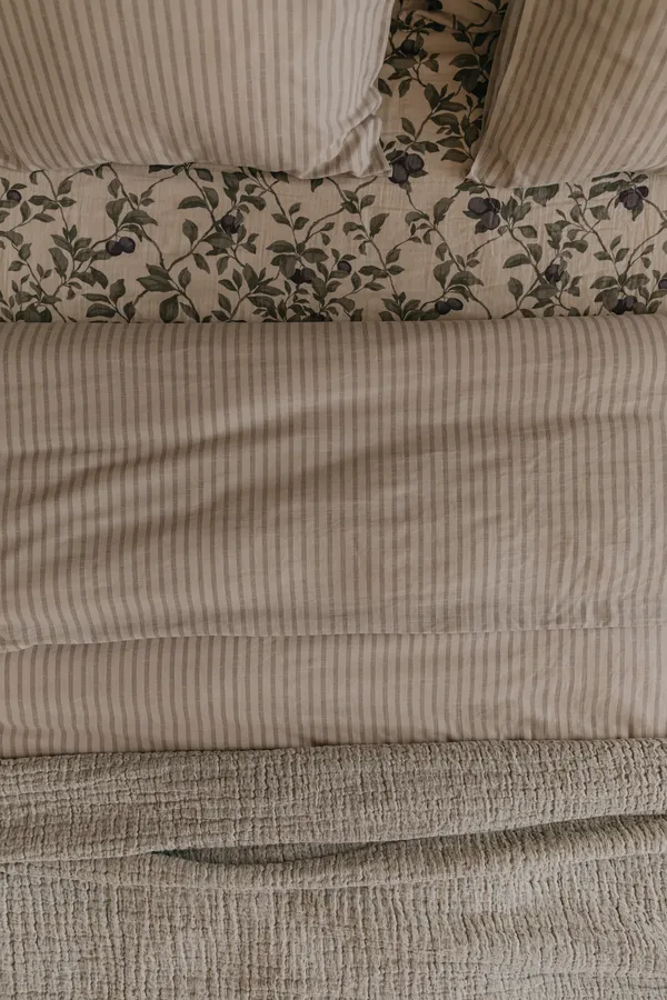 Stripe Mauve Dynebetræk 220x220 cm