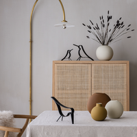 Woody Bird Dekoration Medium Svart