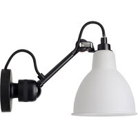 La Lampe Gras N°304 Vegglampe med Bryter Svart / Frostet Glass