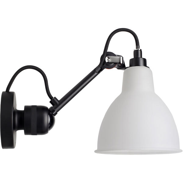 La Lampe Gras N°304 Vegglampe med Bryter Svart / Frostet Glass