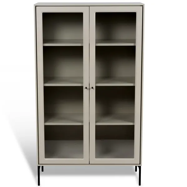 Volt Kaappi Lasiovi 130 cm Beige/Musta