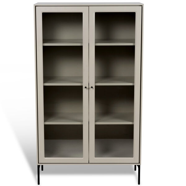 Volt Kaappi Lasiovi 130 cm Beige/Musta