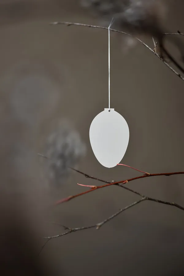 Egg Påskedekoration Rustfrit Stål 4-pak Hvid