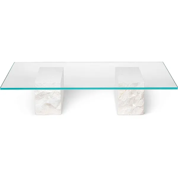 Mineral Sohvapöytä 120x70 cm Bianco Curia Marmori / Lasi