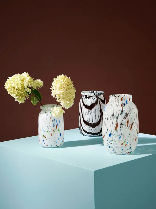 Splash Vase M Ø145 cm White Dot