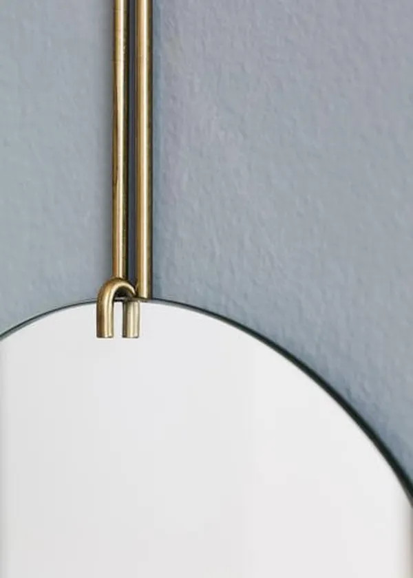 Wall Mirror Tall Brass