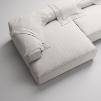 Grand 5-Personers Sofa chaiselong Venstre Moon White