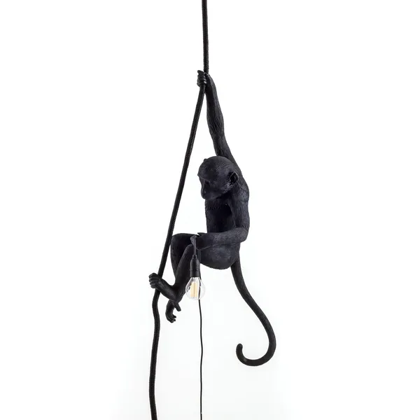Monkey Pendel Med Rep Utomhus Svart