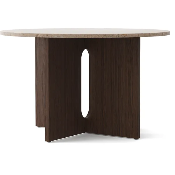 Androgyne Spisebord Ø120 cm Mørkbeiset Eik / Sand