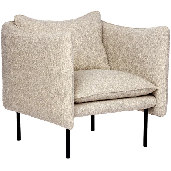 Tiki Armchair S W:70 cm Black Legs / Sand