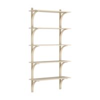 Levi Vägghylla 90 cm Stor Mässing / Naturlack Ask