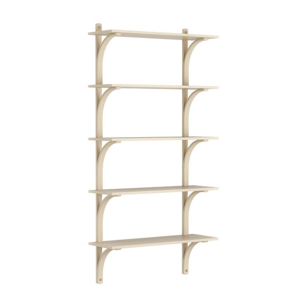 Levi Wall Shelf 90 cm Big Brass / Naturlack Ash