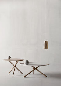 Bertha Soffbord 90 cm Ljus Betong / Ljus Ek