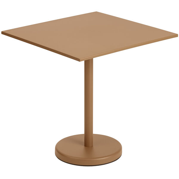 Linear Bord Stål 70x70 cm Burnt Orange