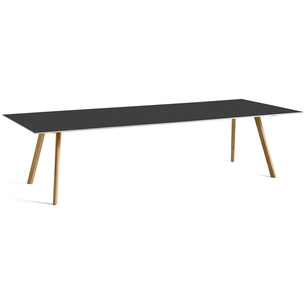 CPH 30 2.0 Pöytä 300x90 cm Vesipohjaisella Lakalla Käsitelty Tammi / Musta Linoleumi