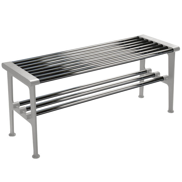 Nostalgi Benk 100 cm Krom / Aluminium
