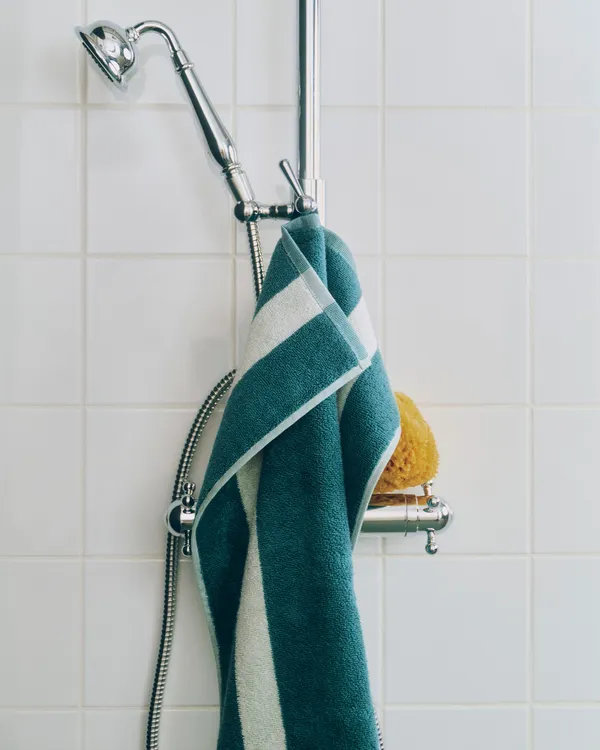 Stripe Towel 40x60 cm Petrol Blue