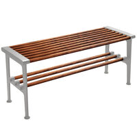 Nostalgi Bänk 100 cm Valnöt / Aluminium