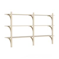 Levi Wall Shelf 180 cm Medium Aluminium / Naturlack Ash