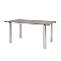 Atura Spisebord 160x90 cm Rustfrit Stål / Tinded Glass