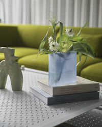 Ridge Vase Frostet Glass 165 cm Lyseblå