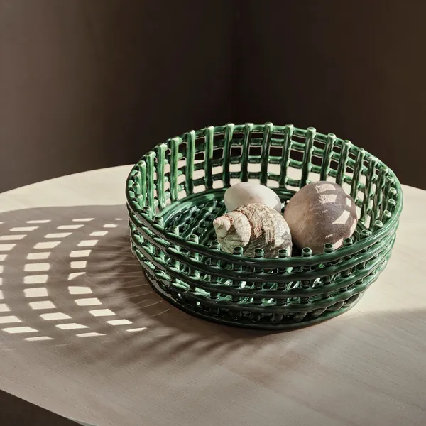Centrepiece Kurv Smaragdgrønn