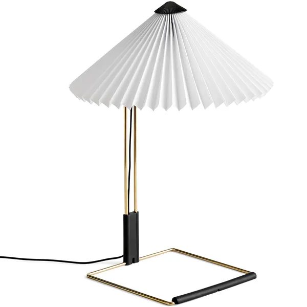 Matin Bordlampe 300 mm Polert Messing / Pure White