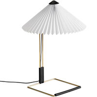 Matin Bordlampe 300 mm Polert Messing / Pure White
