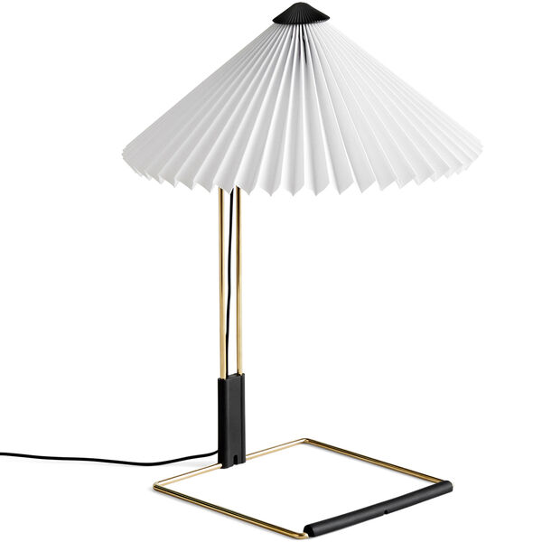 Matin Bordlampe 300 mm Poleret Messing / Pure White
