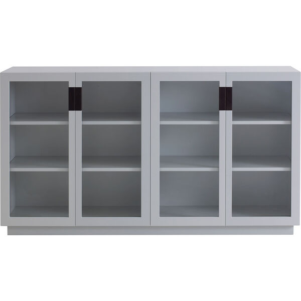 Frame 160 Medium Vitrineskab Med Glasdøre Lysegråt / Sort