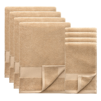 Alva Handduksset 50x70 + 70x140 cm 8-pack Sand