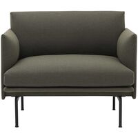 Outline Lenestol Sort Aluminium / Refine Leather Cognac