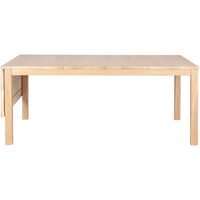 Klassik 6C Sofabord med Foldeplade & Skuffe 85x130 cm Hvidolieret Egetræ