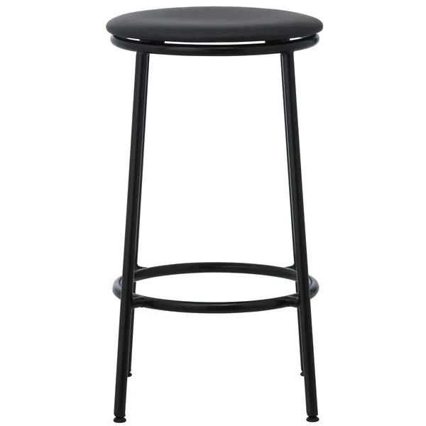 Circa Barstool 65 cm Black Steel Barstol Skum Black Leather