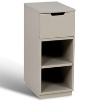 Aoko Bedside Table High 1 Drawer White Nattbord Hvit 1 Skuffer