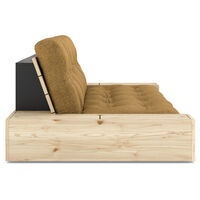 Base Sofa Bed With Storage Raw / Golden Ochre