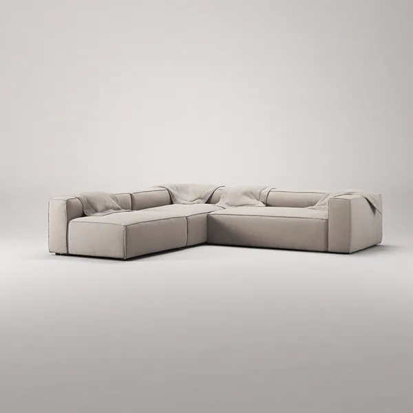 Grand Nelipaikkainen Sohva Divaani Vasen Nojatuolilla Sandshell Beige