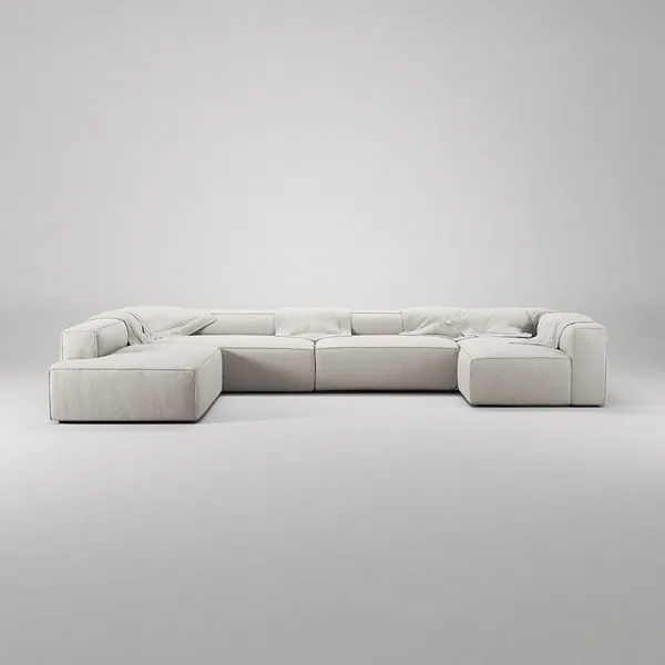 Grand 5-Paikkainen Sohva divaani Vasen Moon White