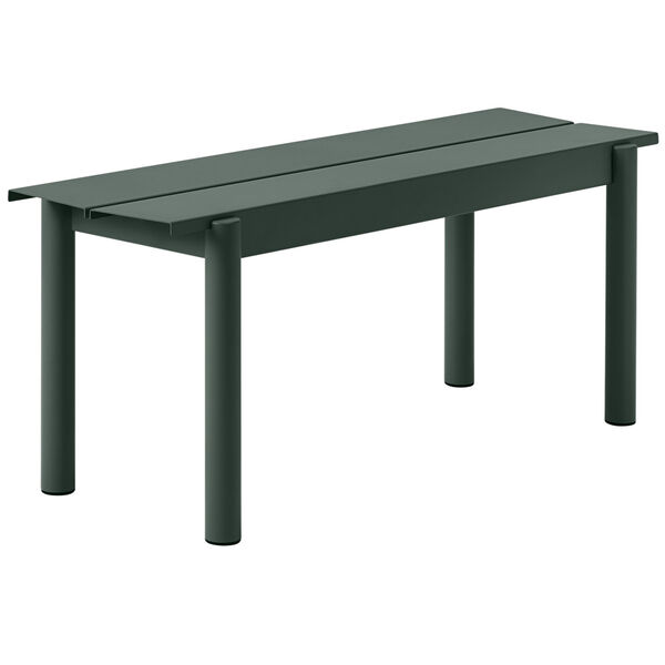Linear Bänk Stål 110 cm Mörkgrön