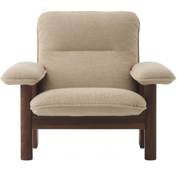 Brasilia Lenestol Mørkbeiset Eik / Bouclé 02 Beige